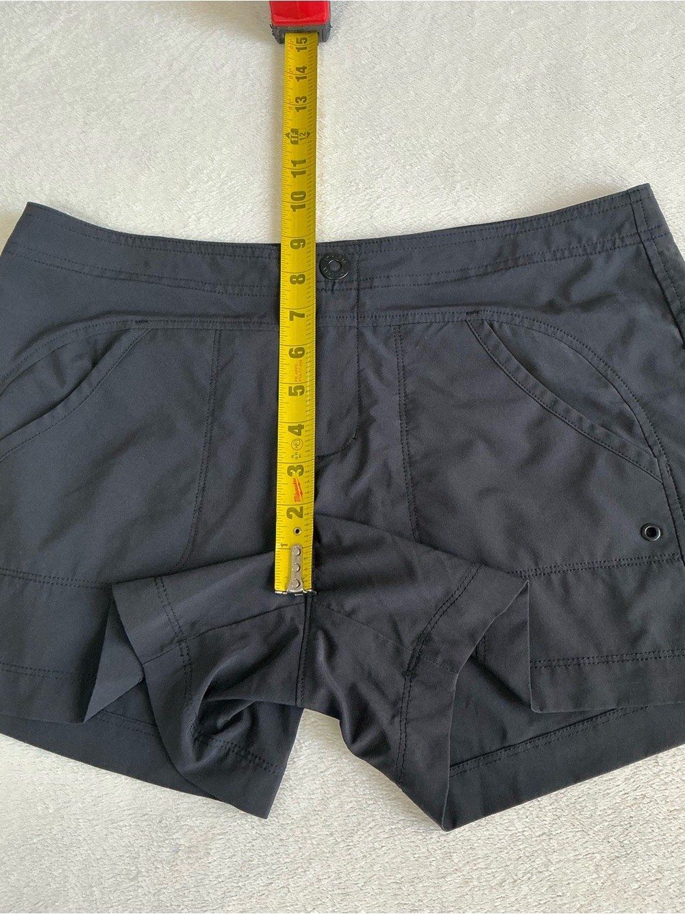 Athleta Black Hiking Board Shorts Size 6 Activewear Pockets - Picture 5 of 13